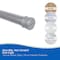 Kenney Mfg Twist & Fit No Tools Spring Tension Shower Curtain Rod, 42-72in, Silver KN609L/13V1 - alternate 6